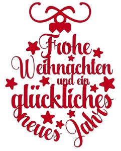 Frohe Weihnachten und einglückliches neues Jahr